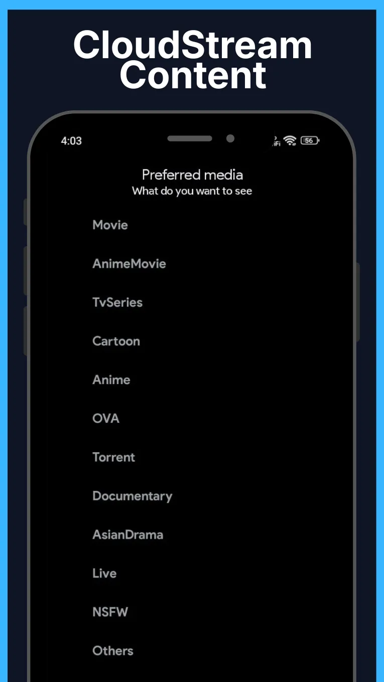 Cloudstream App Streaming Dashboard Showing Movies and TV Shows